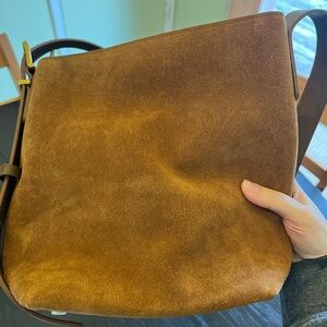 Quince Brown Suede Shoulder Bag